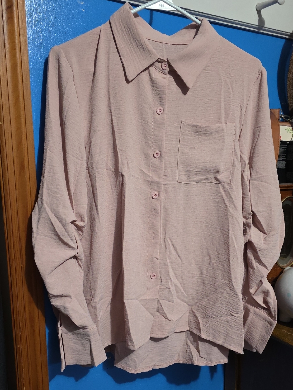Light Blush Button-Up Shirt